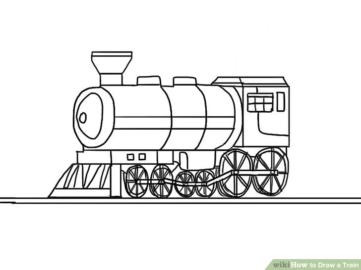 728x546 simple drawing of train ways to draw a train wikihow deve drawing - Train Simple Drawing