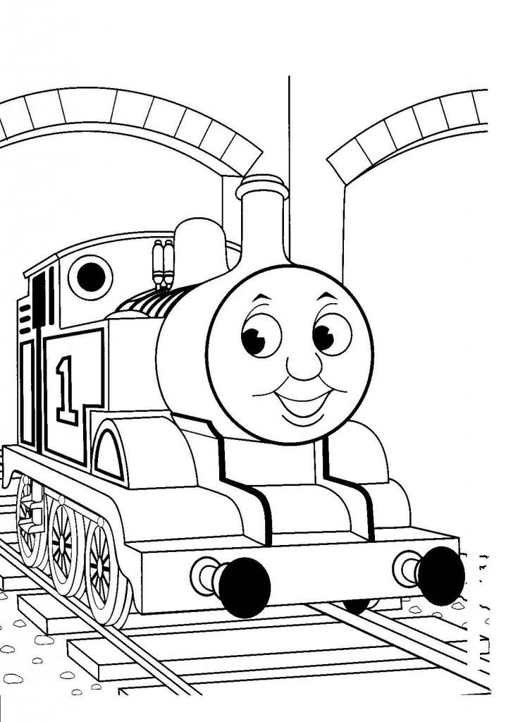 735x1024 Thomas The Train Printable Coloring Pages Printable - Train Simple Drawing
