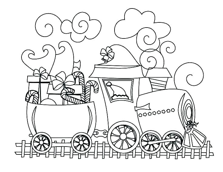 736x568 Train Coloring Pages Simple - Train Simple Drawing