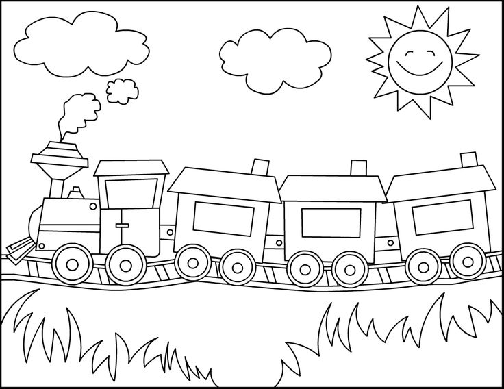 736x568 Train Drawing Images Easy - Train Simple Drawing