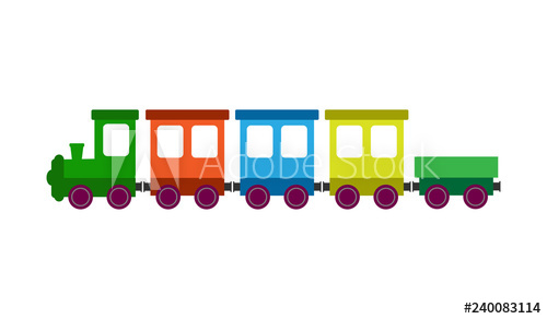 500x292 Simple Drawing Of A Children's Color Train - Train Simple Drawing