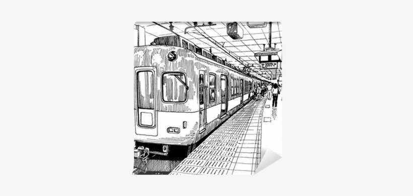 Train Station Drawing at PaintingValley.com | Explore collection of ...