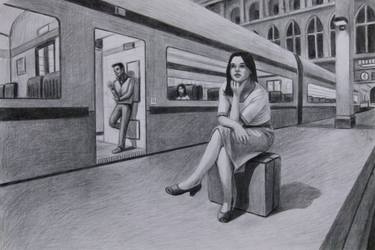 375x250 The Girl - Train Station Drawing