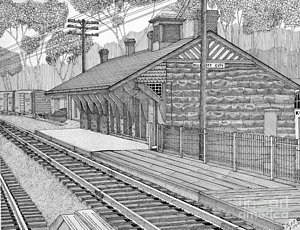300x230 Train Station Drawings - Train Station Drawing