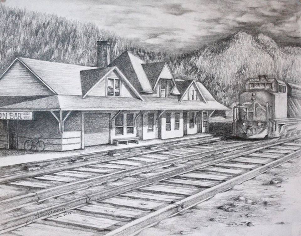960x754 Boston Bar Train Station - Train Station Drawing