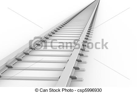450x307 Endless Train Track Endless Train Track Isolated On White - Train Tracks Drawing