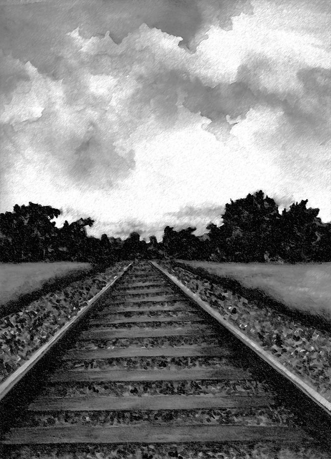 Train Tracks Drawing At PaintingValley.com | Explore Collection Of ...