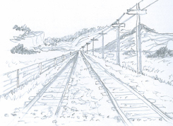 245x178 Train Track Drawings - Train Tracks Drawing