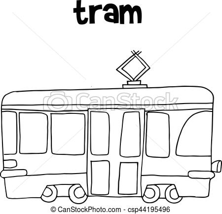 450x434 Tram Vector Art Hand Draw Collection Stock - Tram Drawing