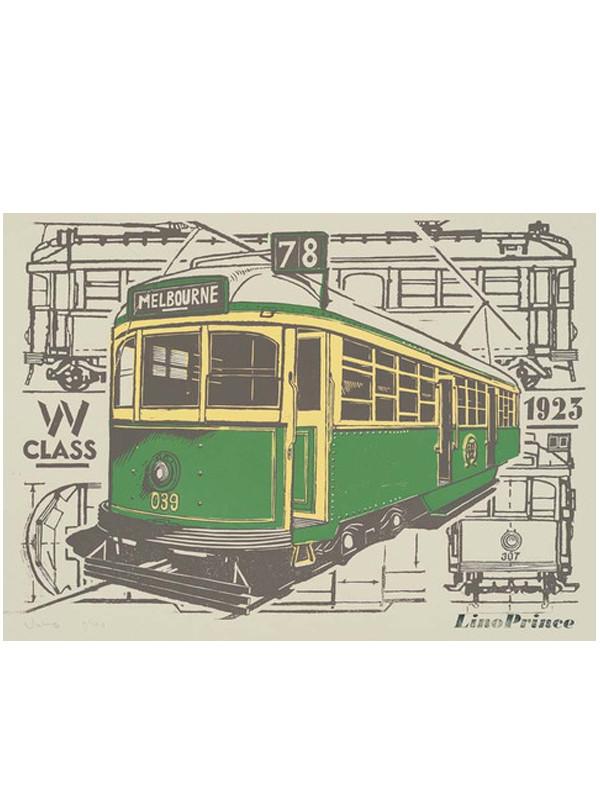 600x800 W Class Tram Print - Tram Drawing