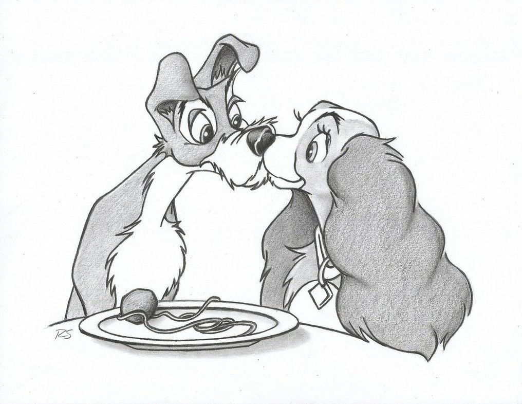 1016x786 lady the tramp - Tramp Drawing
