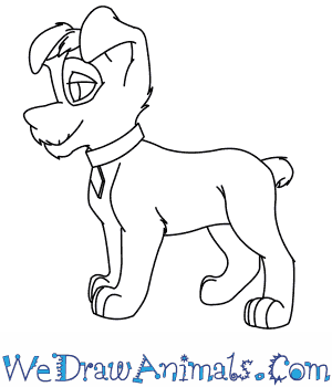 300x350 how to draw scamp from lady and the tramp - Tramp Drawing