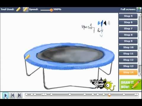 480x360 how to draw a trampoline - Trampoline Drawing