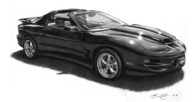 640x333 brian duey artwork trans am drawing original drawing pencil - Trans Am Drawing