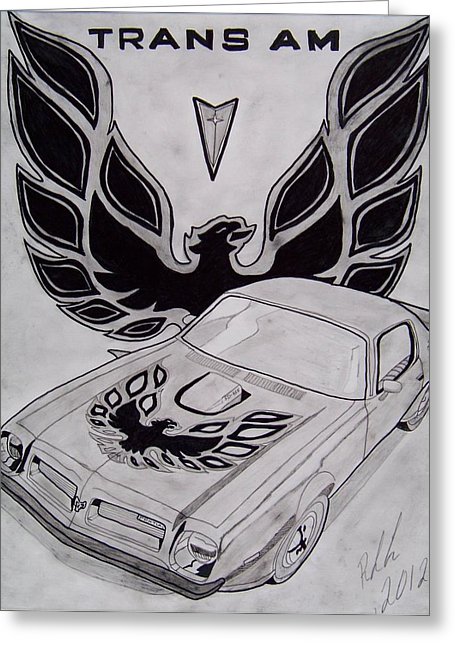 455x646 Trans Am Drawing - Trans Am Drawing