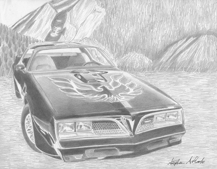 900x702 pontiac trans am classic car art print drawing - Trans Am Drawing