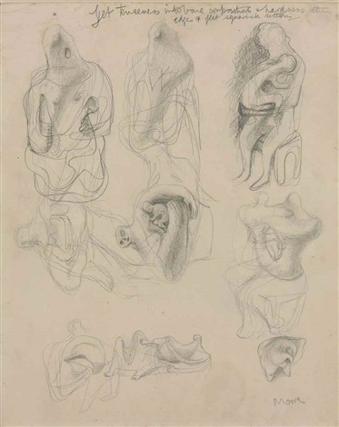 373x470 Ideas For Sculpture, Transformation Drawing - Transformation Drawings