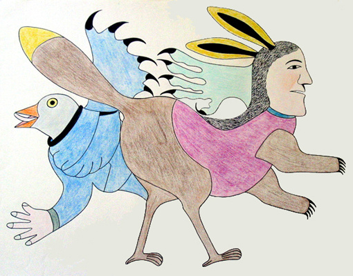 510x400 Woman Bird Transformation - Transformation Drawings