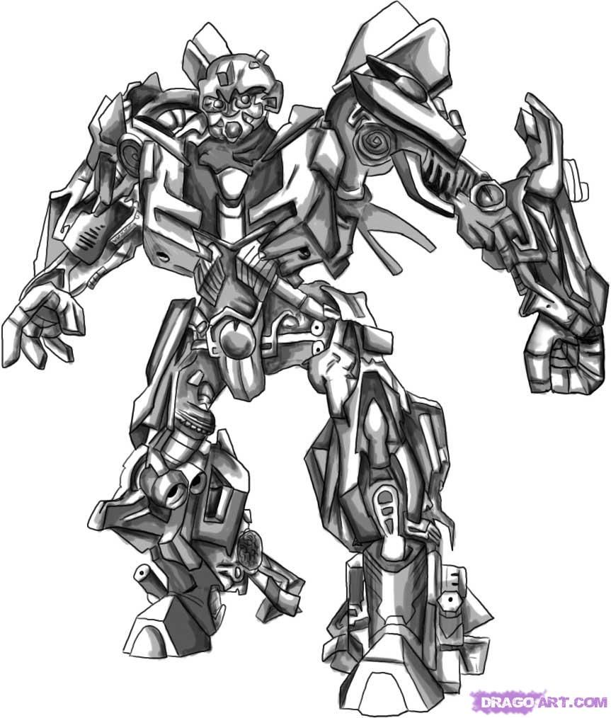 863x1014 Tekenen Coloring Pages - Transformers 4 Drawing