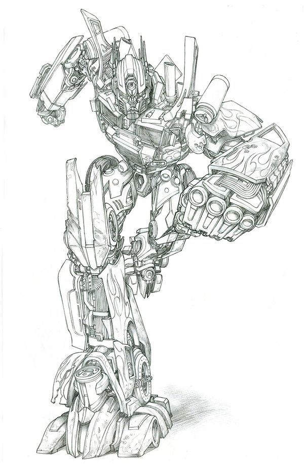 600x927 Transformers Age Of Exintinction Package Art Sketches - Transformers 4 Drawing