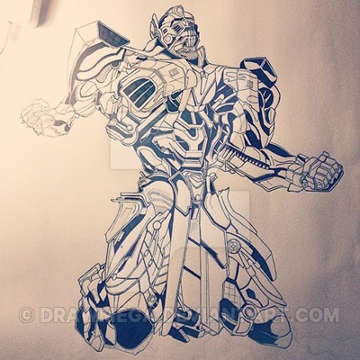 400x400 Transformers Prime On His Knees - Transformers 4 Drawing