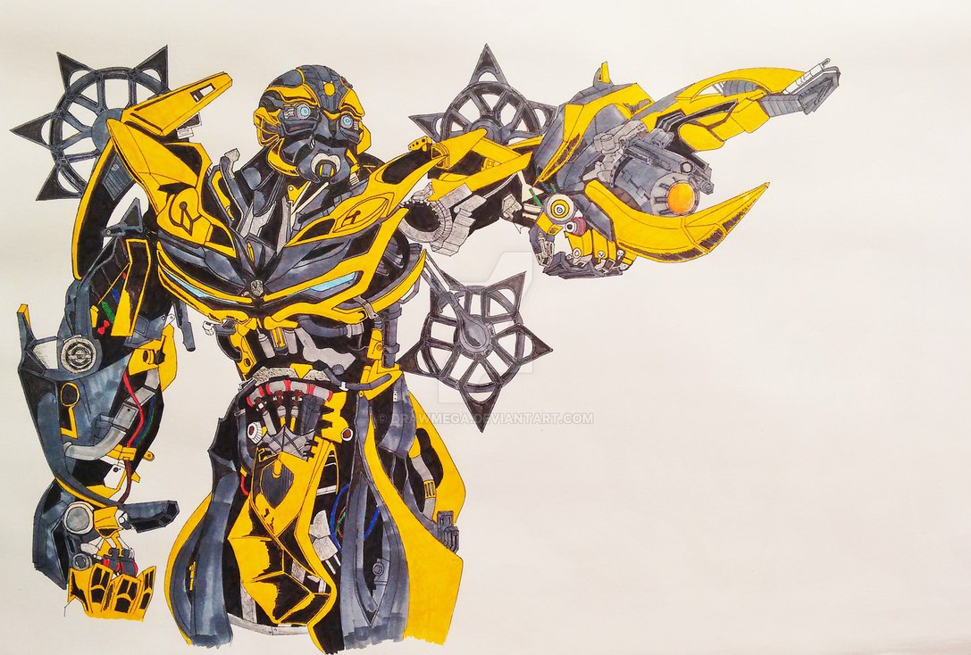 1087x734 Bumblebee Transformers - Transformers 4 Drawing