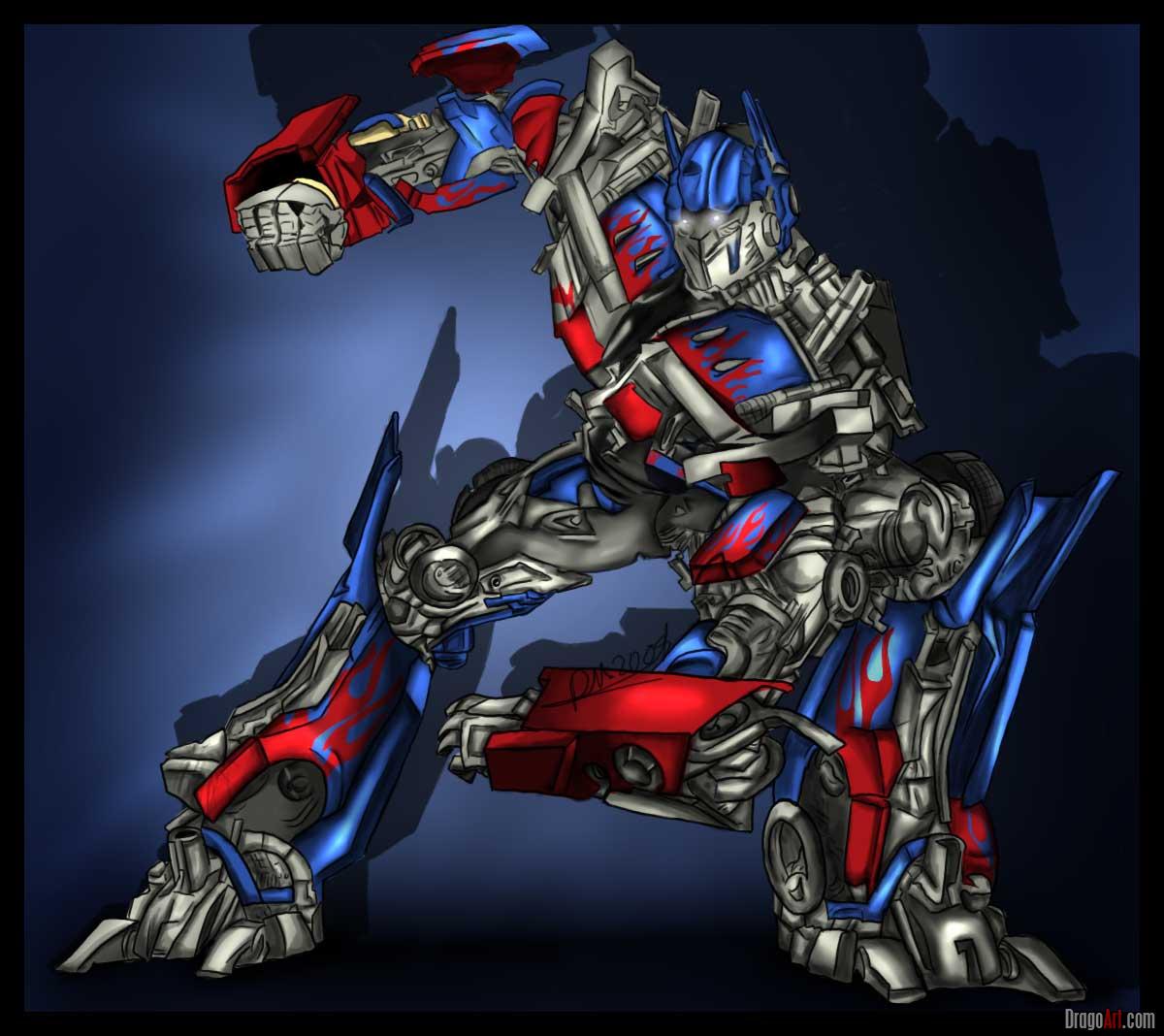 1200x1068 How To Draw Optimus Prime From Transformers, Step - Transformers Cartoon Drawing