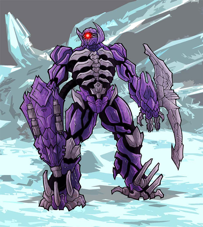 680x759 Drawing Of Shockwave From The Cartoon Transformers - Transformers Cartoon Drawing