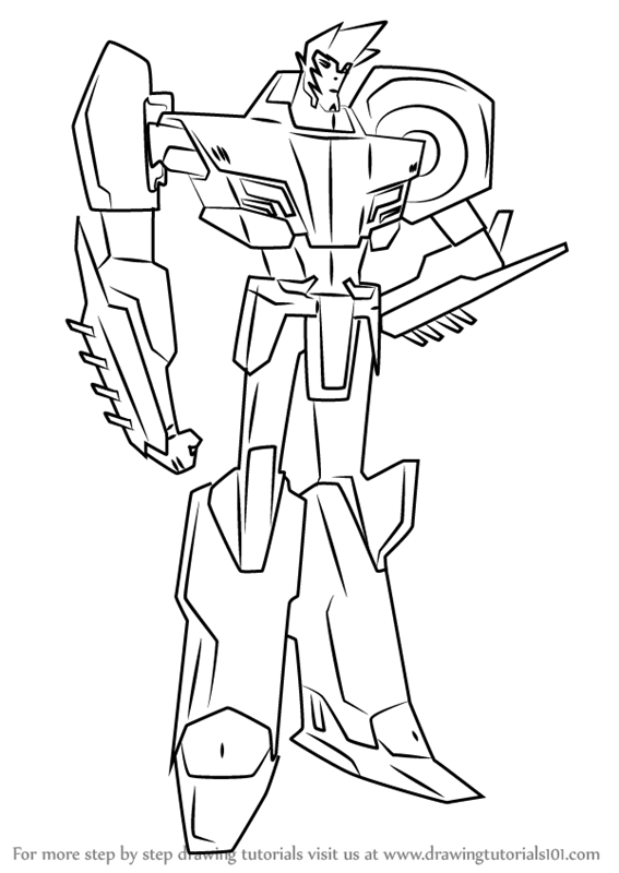 567x800 Learn How To Draw Sideswipe From Transformers - Transformers Drawing