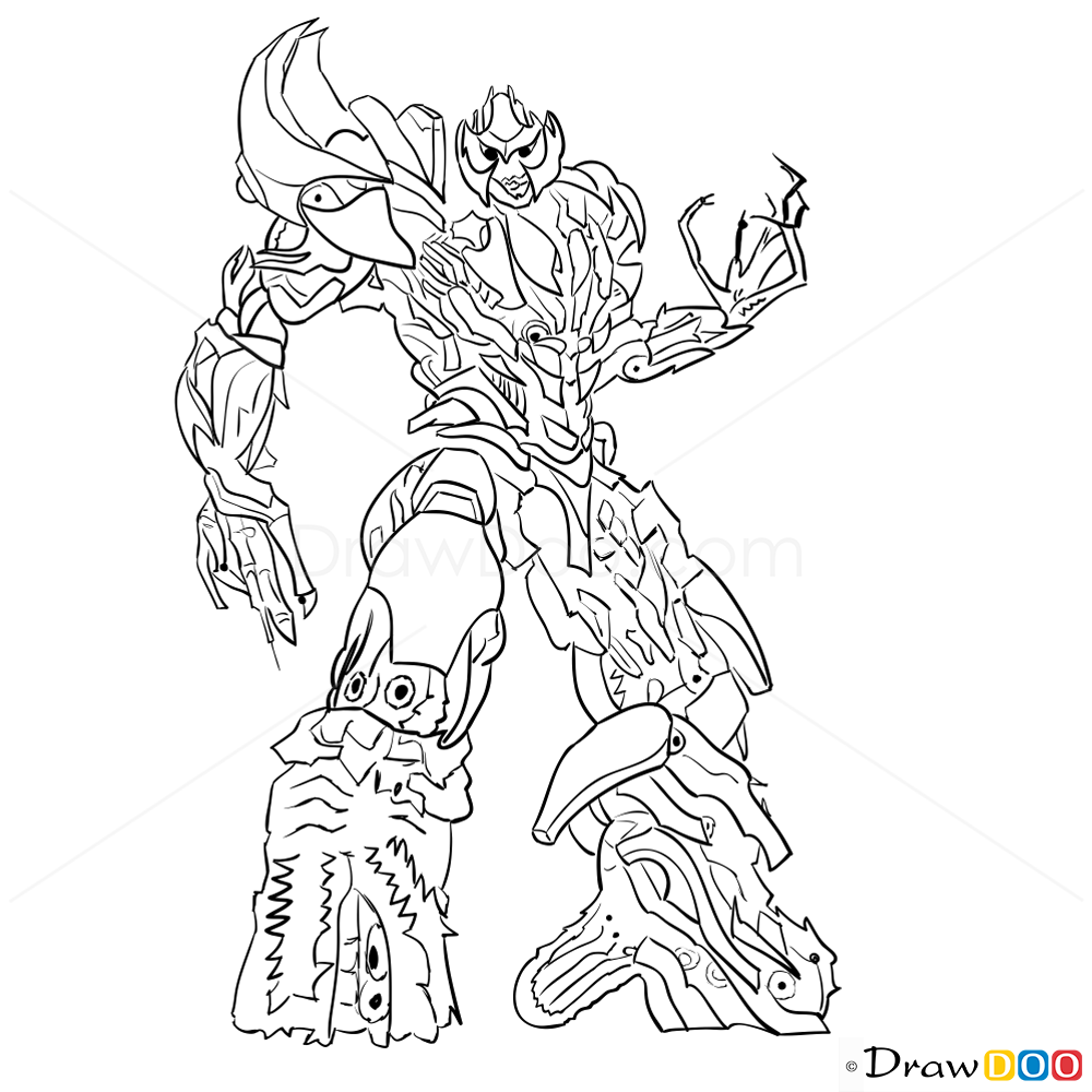 1000x1000 How To Draw Megatron, Transformers - Transformers Drawing Games