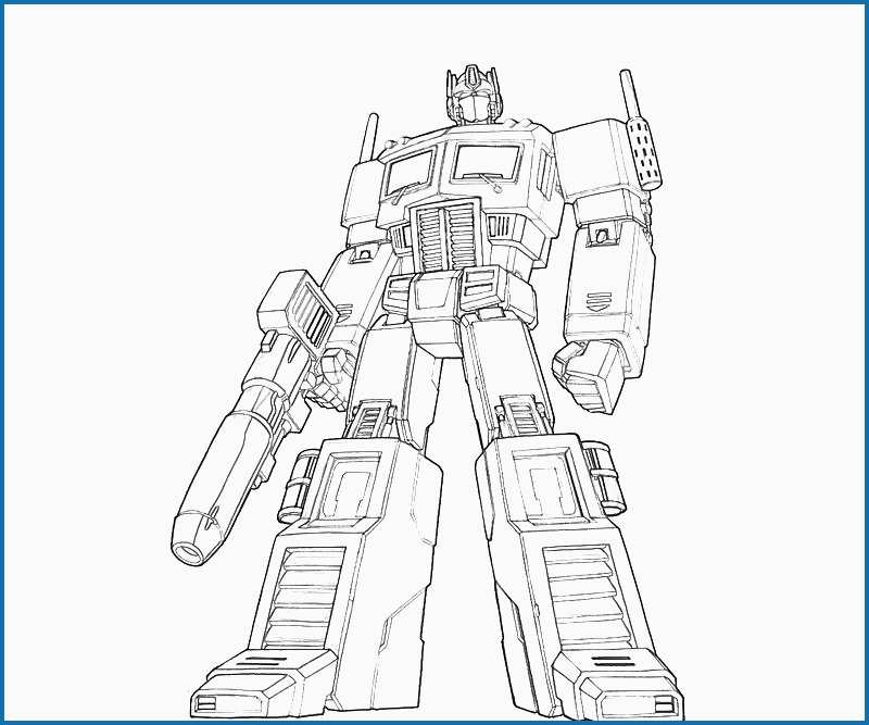 800x667 Optimus Prime Coloring - Transformers Drawing Games