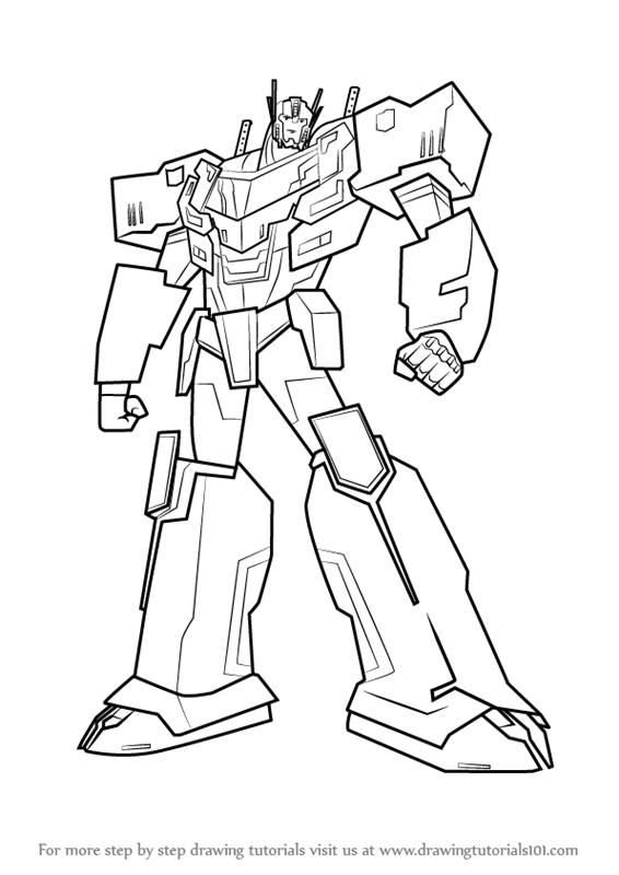 566x800 Learn How To Draw Optimus Prime From Transformers - Transformers Optimus Prime Drawing