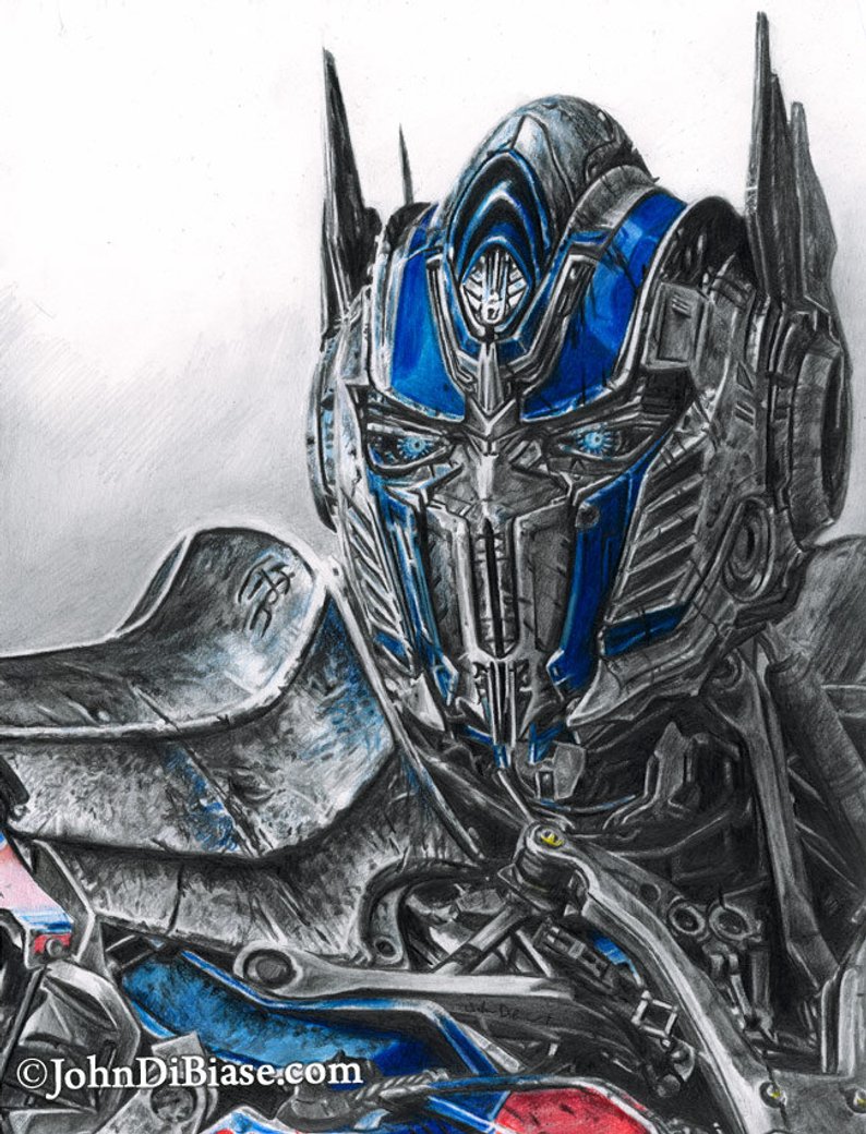 794x1040 Drawing Print Of Optimus Prime From Transformers Age Of Etsy - Transformers Prime Drawing