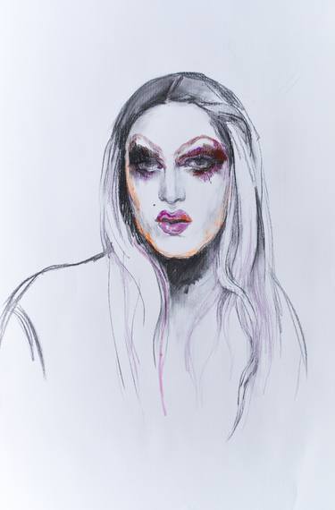 375x570 Joseph Ohlert As A Transgender Drawings For Sale Saatchi Art - Transgender Drawings