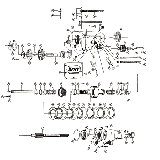 550x550 performance bodies bert original transmission parts - Transmission Drawing