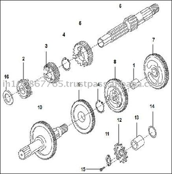 345x350 transmission parts - Transmission Drawing