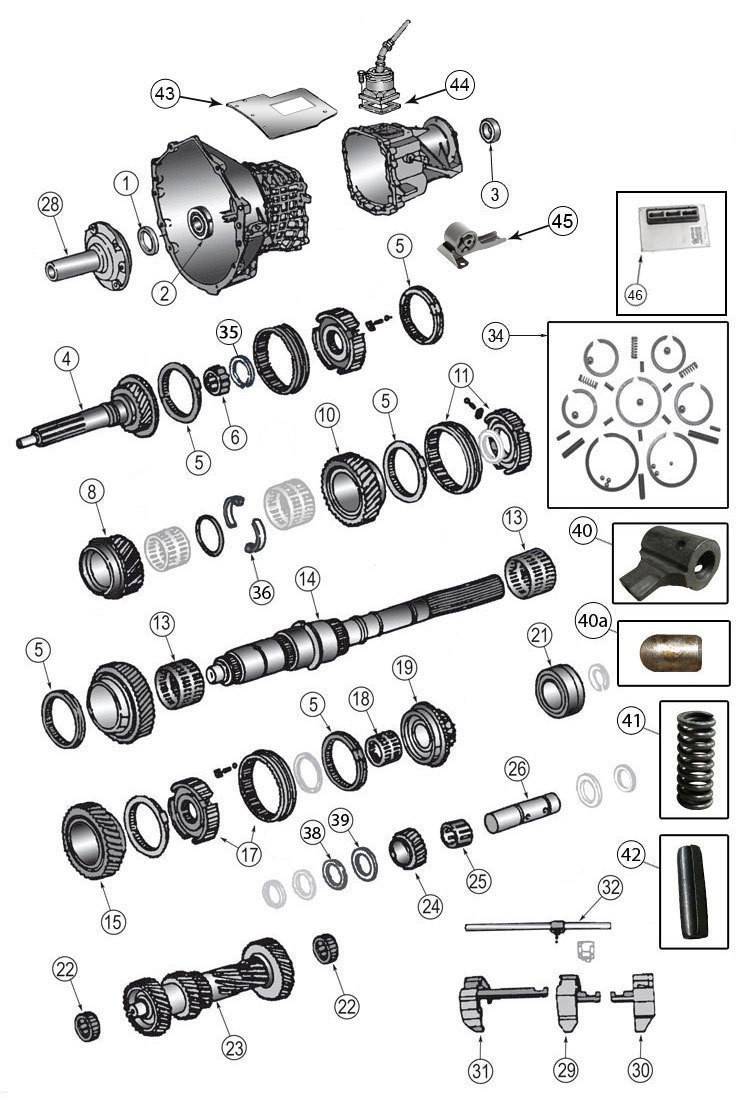 740x1100 venture gear jeep transmission parts - Transmission Drawing