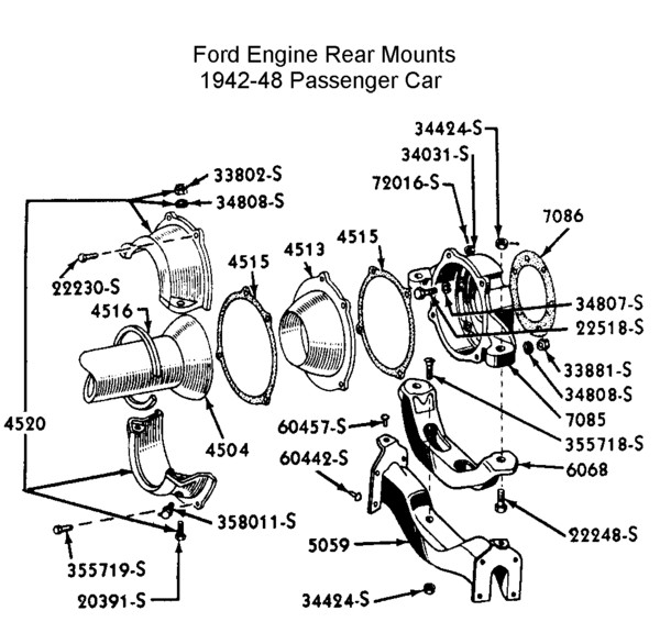 600x576 flathead parts drawings transmissions - Transmission Drawing