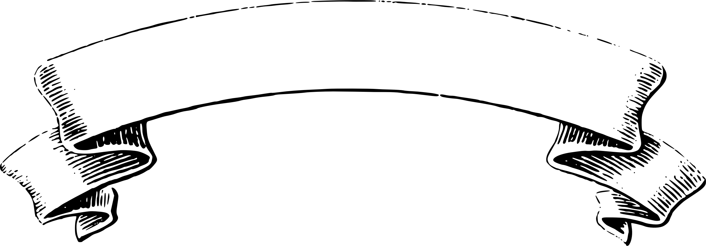 2400x836 vintage banner drawing transparent png - Transparent Drawing