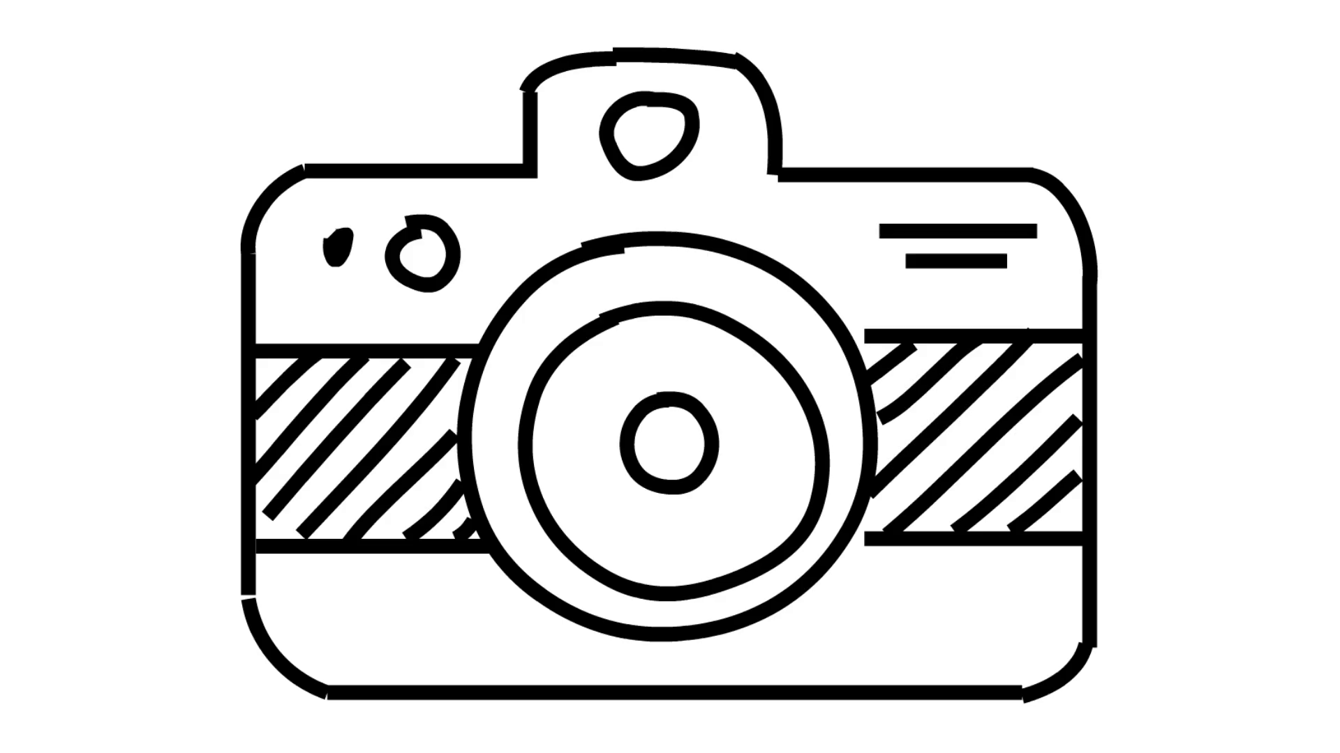 1920x1080 camera line drawing illustration animation with transparent - Transparent Drawing