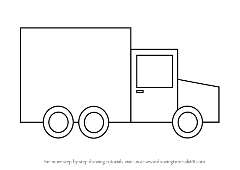 800x567 Learn How To Draw Transport Truck For Kids - Transport Drawing
