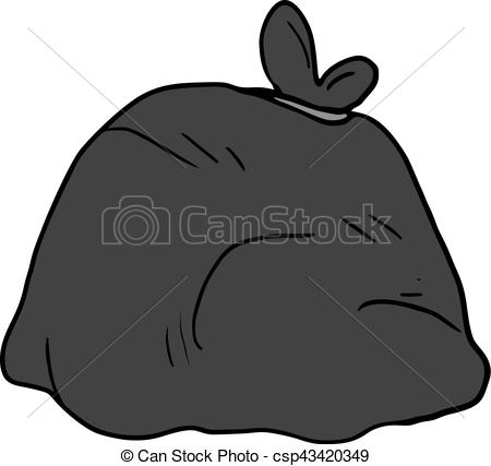 450x427 Design Of Garbage Bag Illustration - Trash Bag Drawing