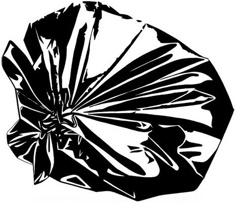 468x402 Green Garbage Bags In Art And History Treehugger - Trash Bag Drawing