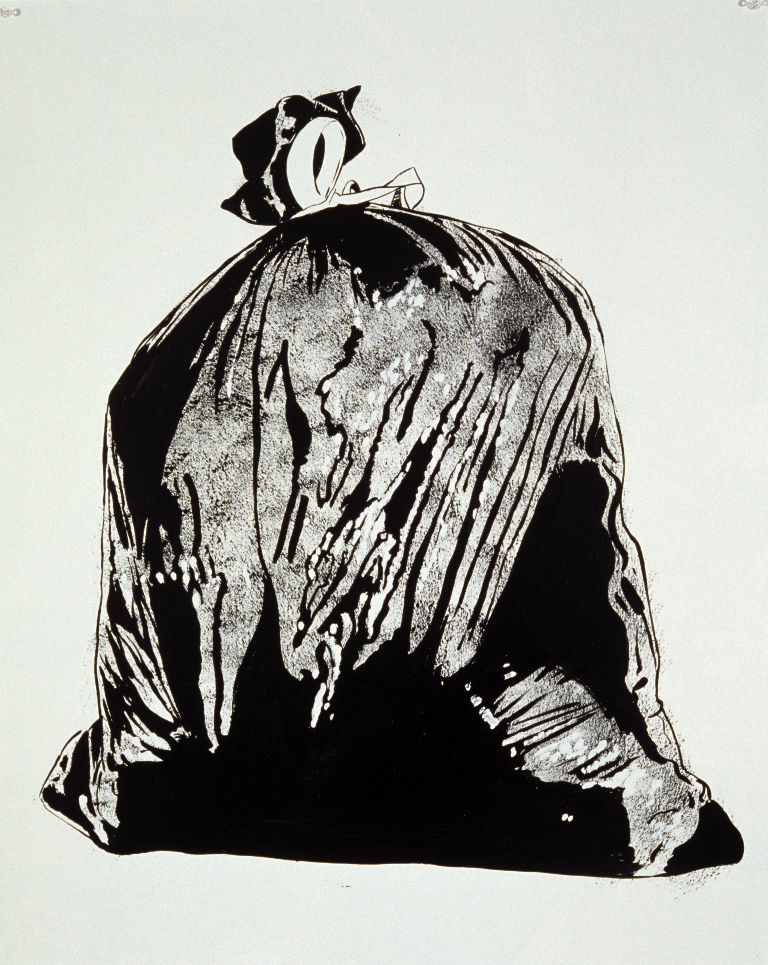 2500x3142 Mike Kelley - Trash Bag Drawing