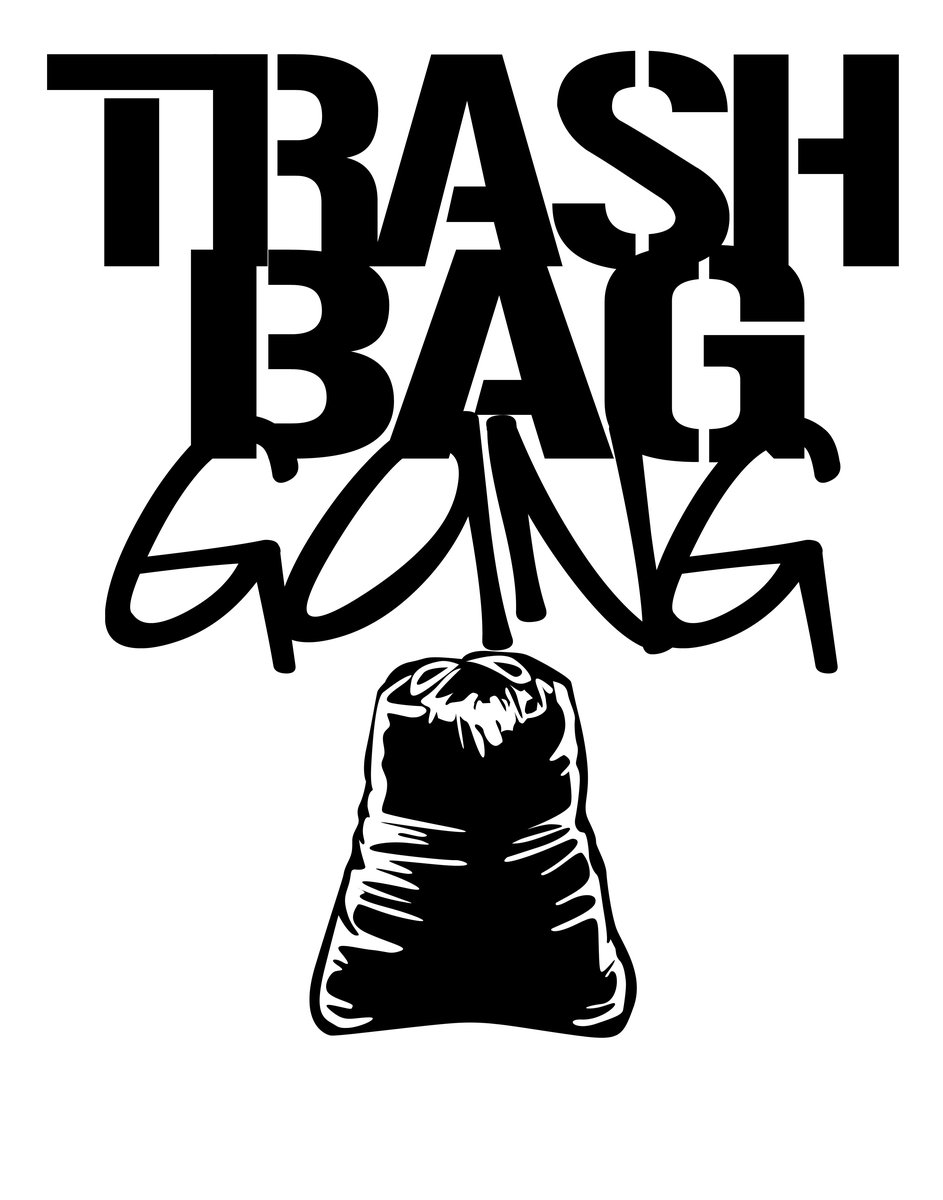 943x1200 Music Trash Bag Gang - Trash Bag Drawing