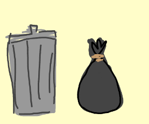 300x250 The Trash Bin And The Trash Bag - Trash Bag Drawing