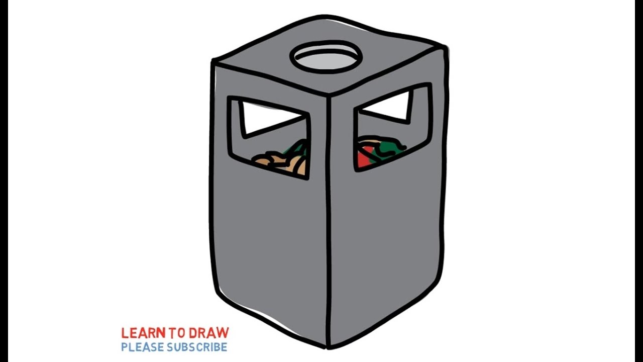 Trash Bin Drawing At PaintingValley Com Explore Collection Of Trash Bin Drawing