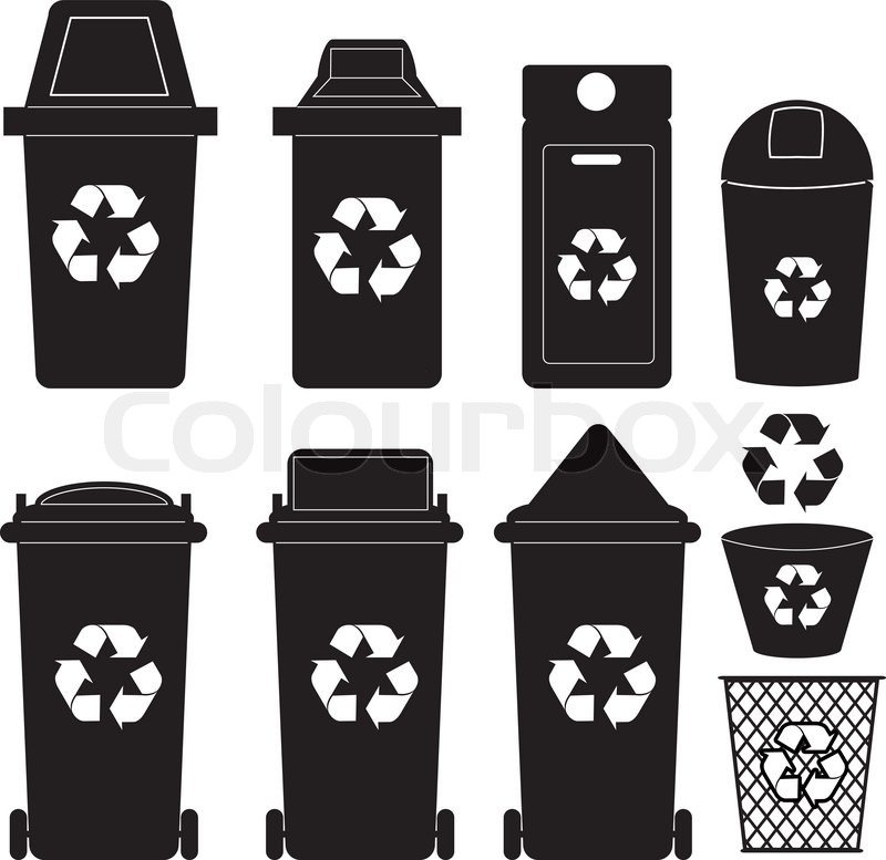 800x777 the collection of different color stock vector colourbox - Trash Bin Drawing