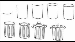 320x180 How To Draw A Trash Garbage Can Simple Step - Trash Can Drawing