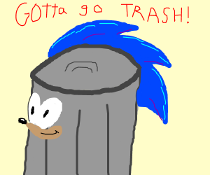 300x250 Sanic Trash Can Drawing - Trash Can Drawing